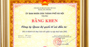 Bằng khen Công ty