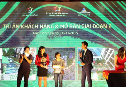 Tri ân khách hàng mở bán giai đoạn 2 dự án Fivestar Garden